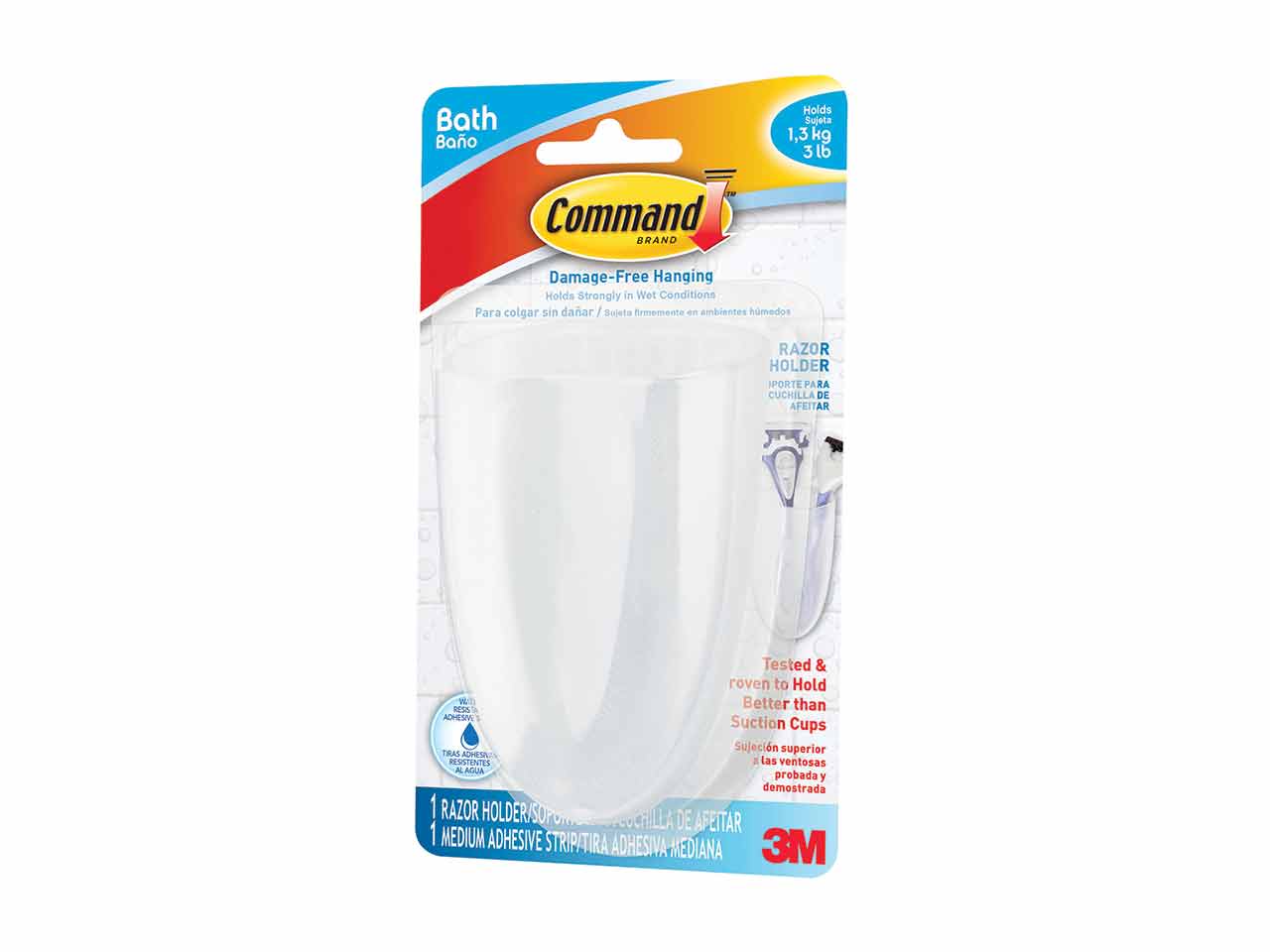 SOPORTE BAÑO COMMAND PARA CEPILLO (1 ud)