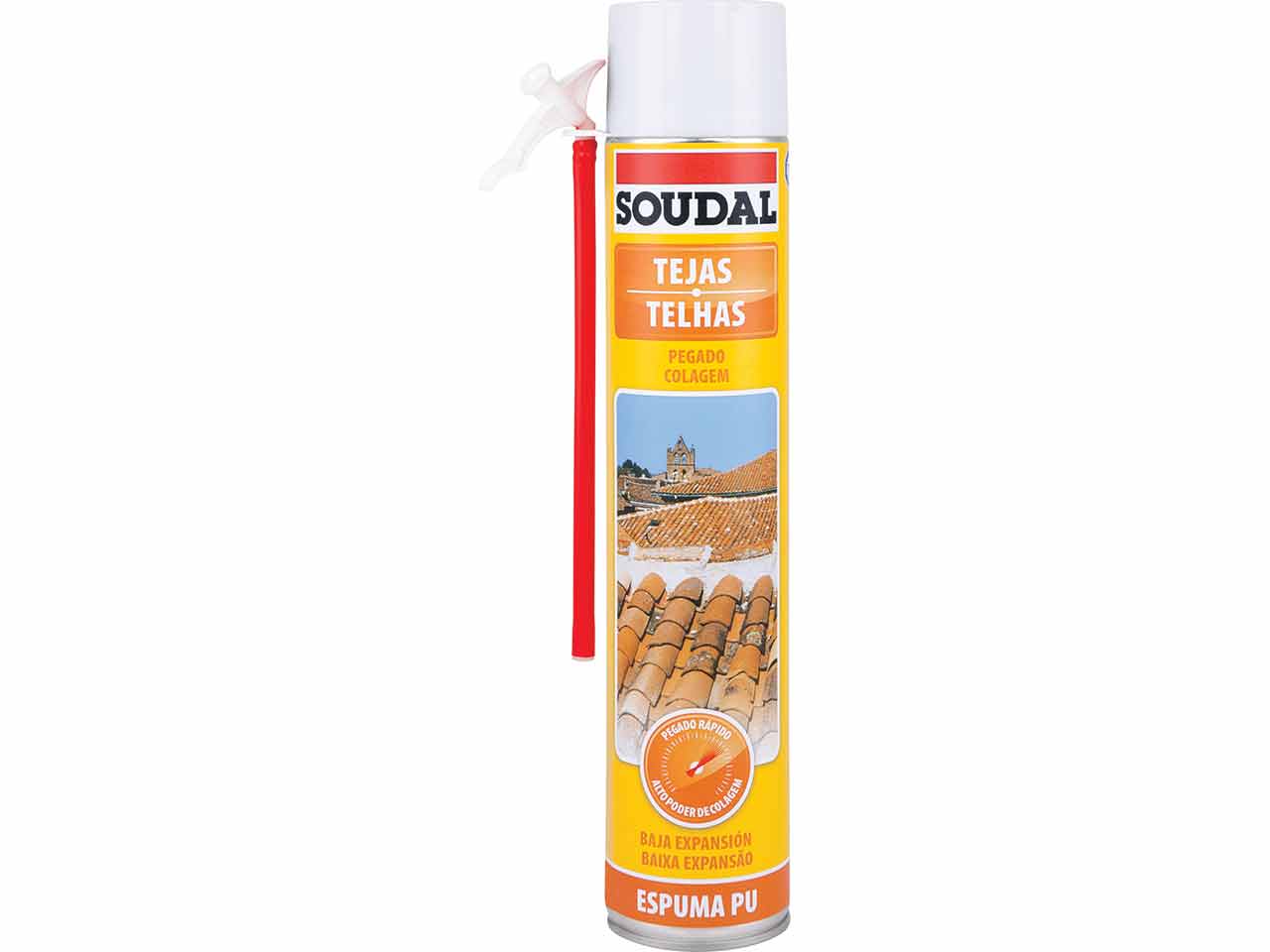 ESPUMA POLIURETANO SOUDAL CANULA TEJA 750ml