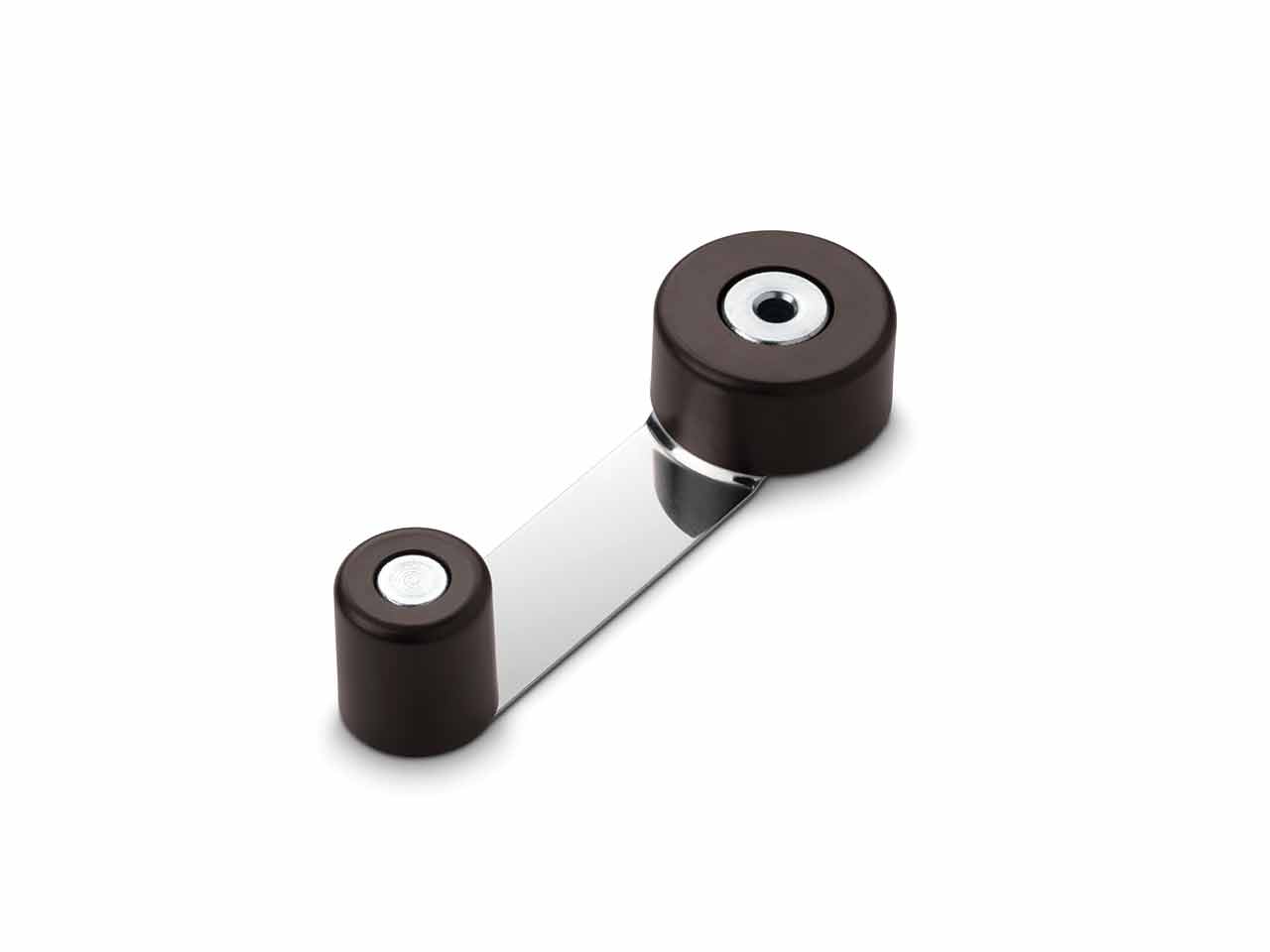 TOPE RETENEDOR ADHESIVO GIRATORIO PUERTA MARRON