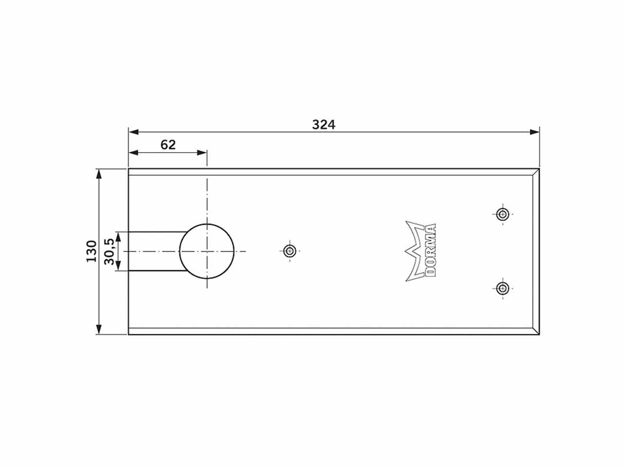 PLACA INOXIDABLE PARA CIERRAPUERTAS BTS-84