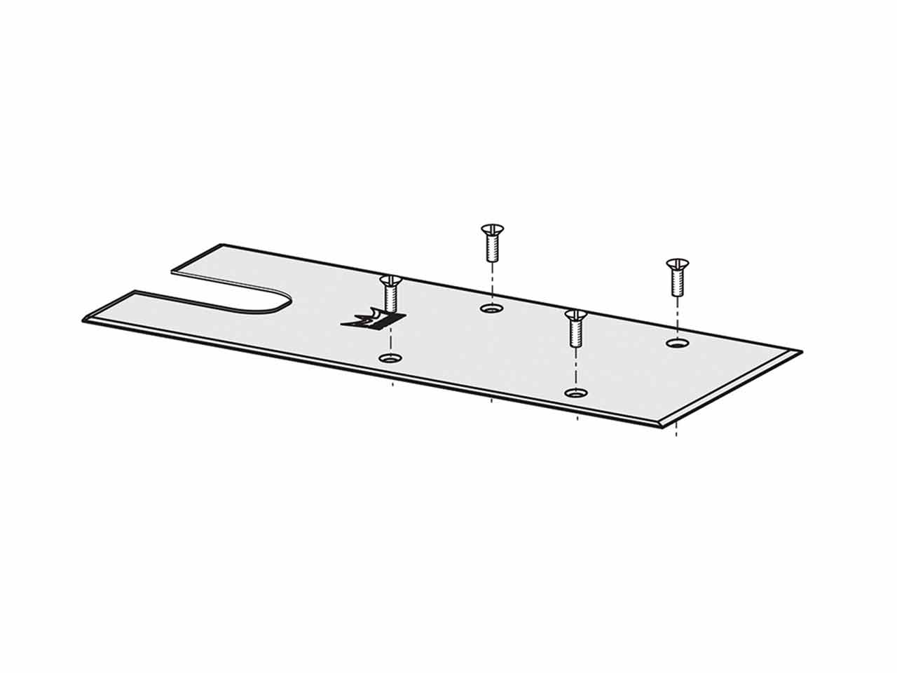 PLACA INOXIDABLE PARA CIERRAPUERTAS BTS-65