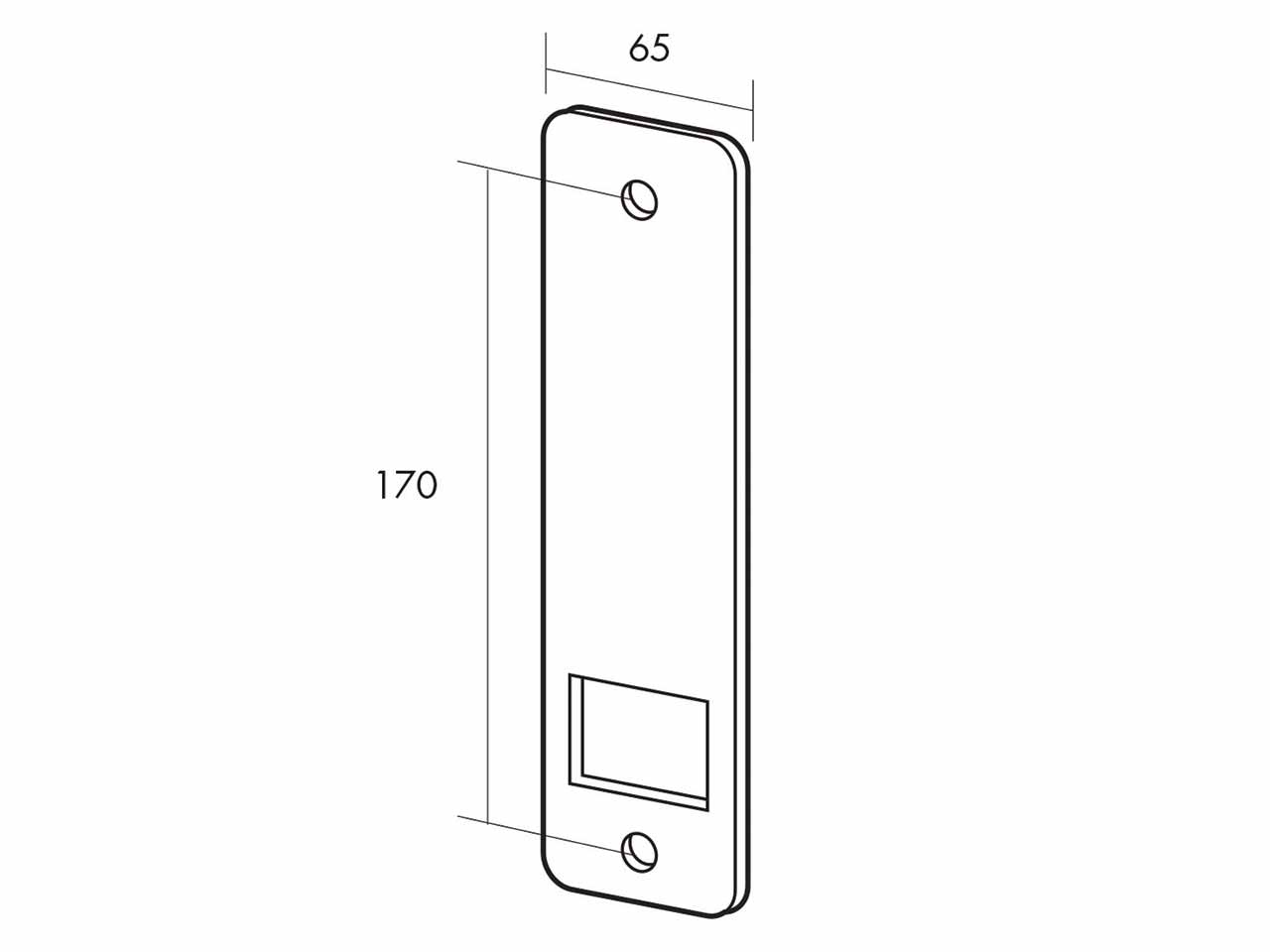 PLACA RECOGEDOR DE PERSIANA INOXIDABLE