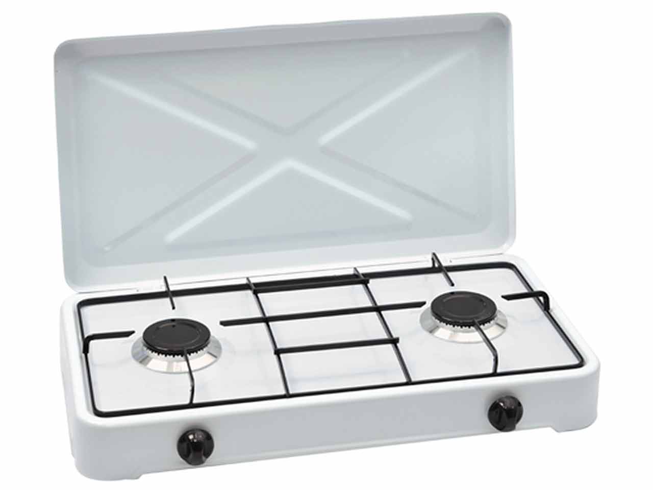 COCINA ESMALTADA 2 QUEMADORES CON TAPA