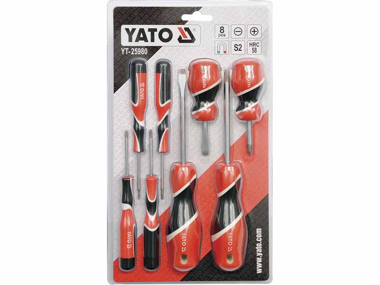 JUEGO 8 DESTORNILLADORES YATO