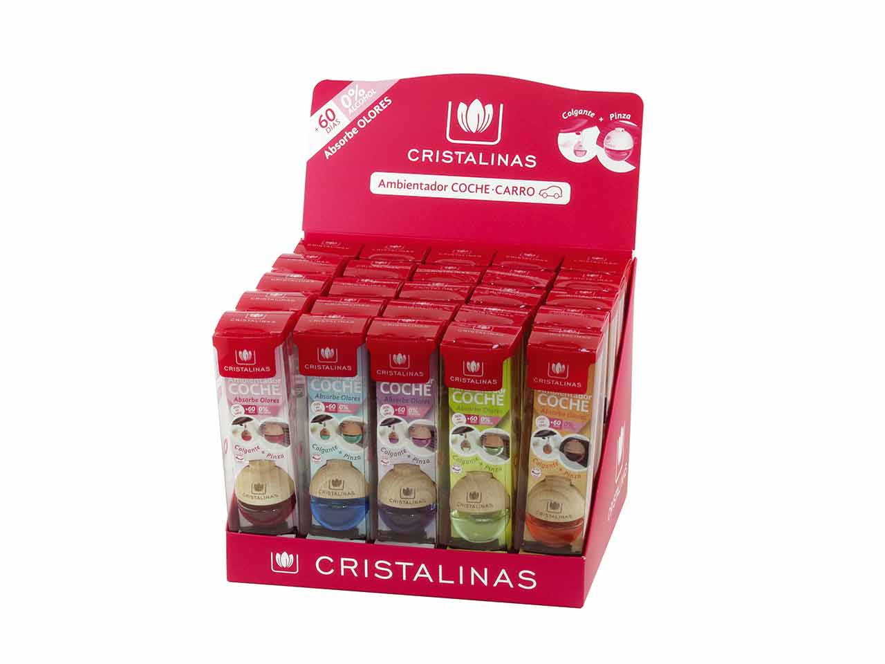 AMBIENTADOR COCHE CRISTALINAS 6ml. ( Expositor 25unid)