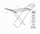 TENDEDERO PIE EXTENSIBLE ACERO INOXIDABLE ICARO