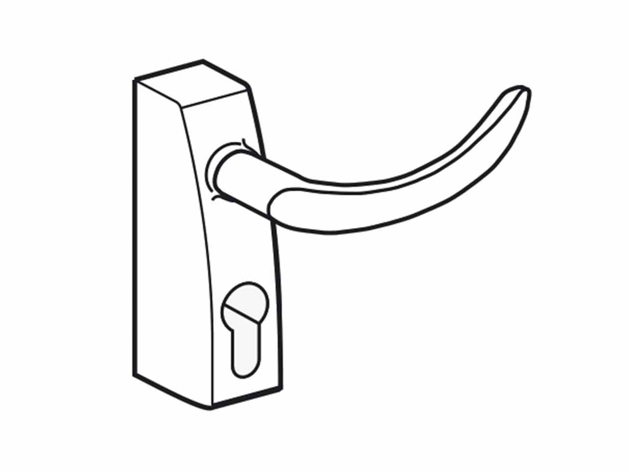 MANILLA ANTIPANICO EXTERIOR PHT05 PLATA PUERTAS PZ EI