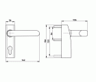 MANILLA ANTIPANICO EXTERIOR PHT05 PLATA PUERTAS PZ EI