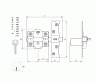 CERROJO ALTA SEGURIDAD FAC 946-RP/80 UVE BOTON INTERIOR BOMBILLO 50mm NIQUEL