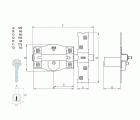 CERROJO FAC 301-R/120 BOTON INTERIOR BOMBILLO 50mm PINTADO