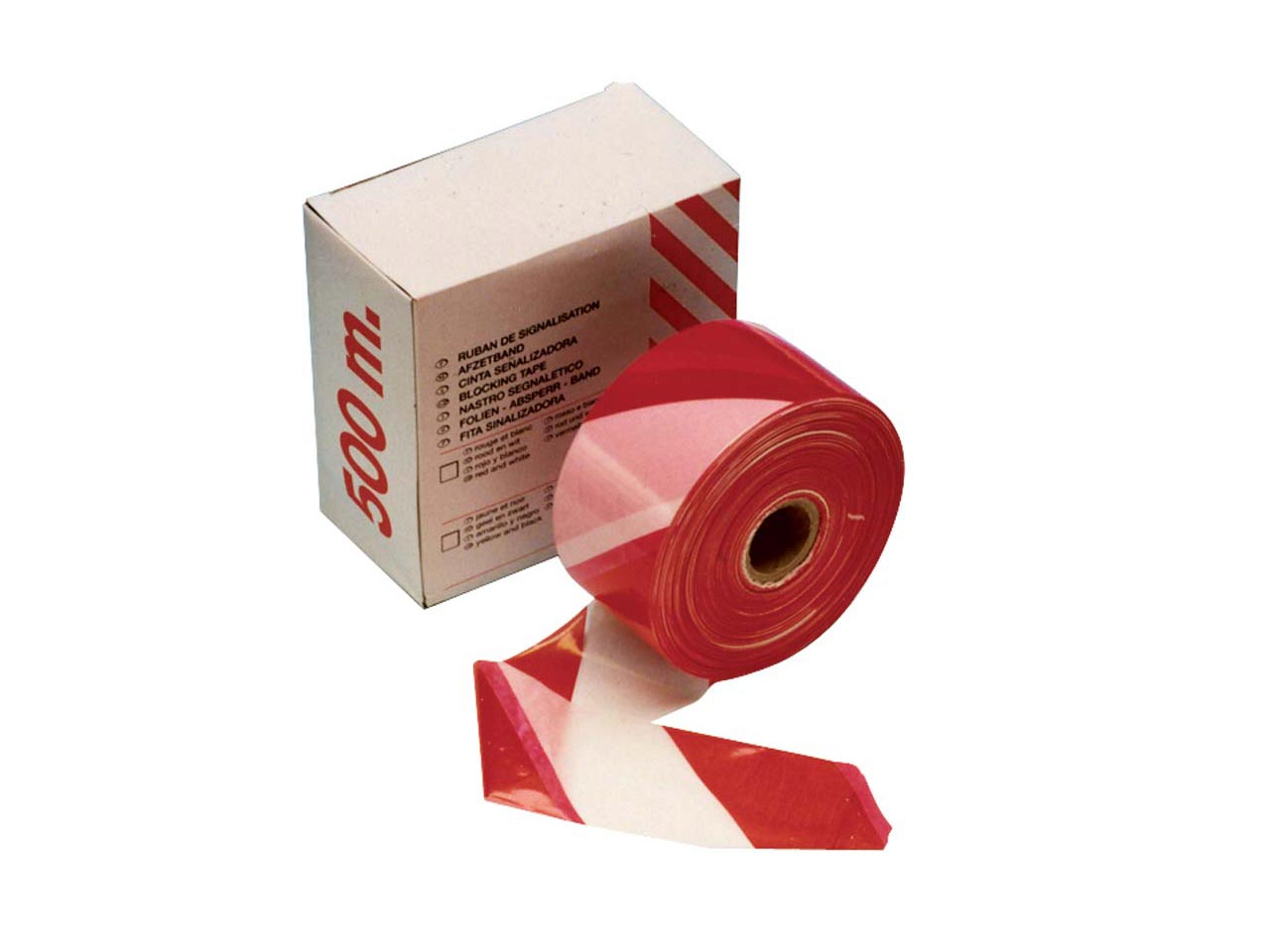 CINTA PLASTICO DE SEÑALIZACIÓN 30 MICRAS 70mm