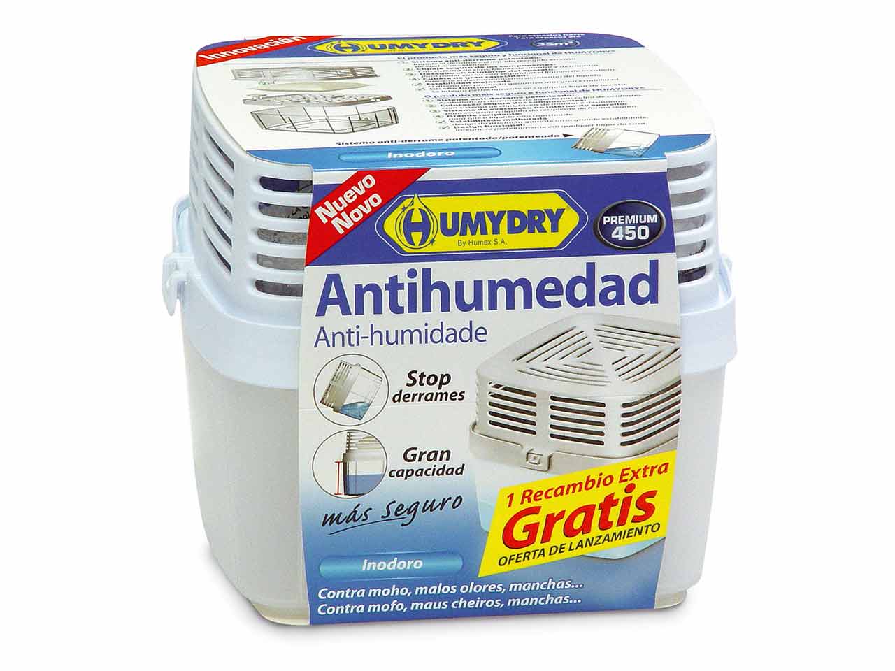 DESHUMIDIFICADOR HUMYDRY PREMIUM 450gr. + RECAMBIO EXTRA