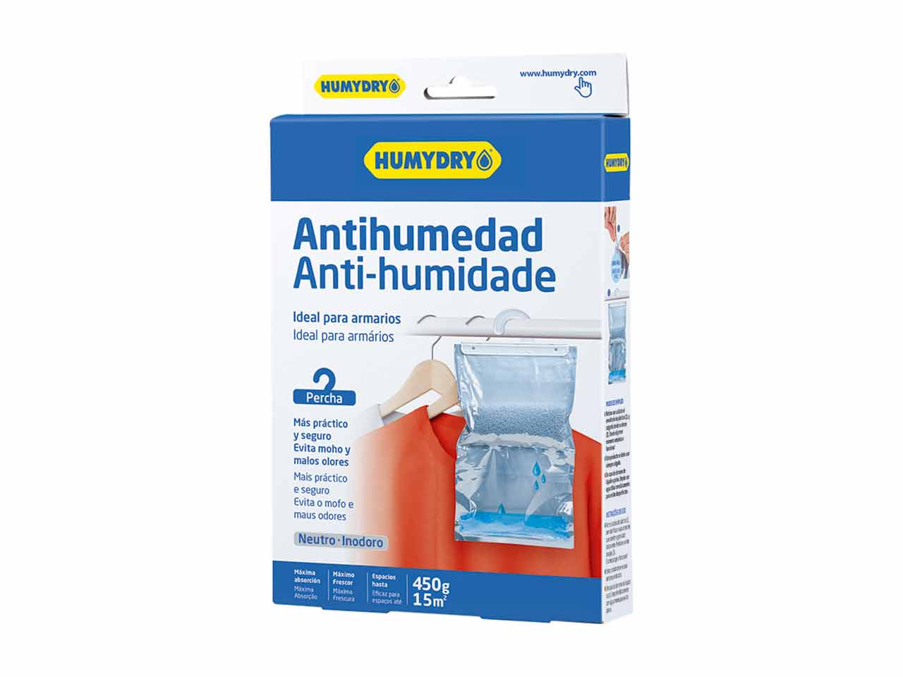 DESHUMIDIFICADOR HUMYDRY BOLSA COLGANTE 450gr