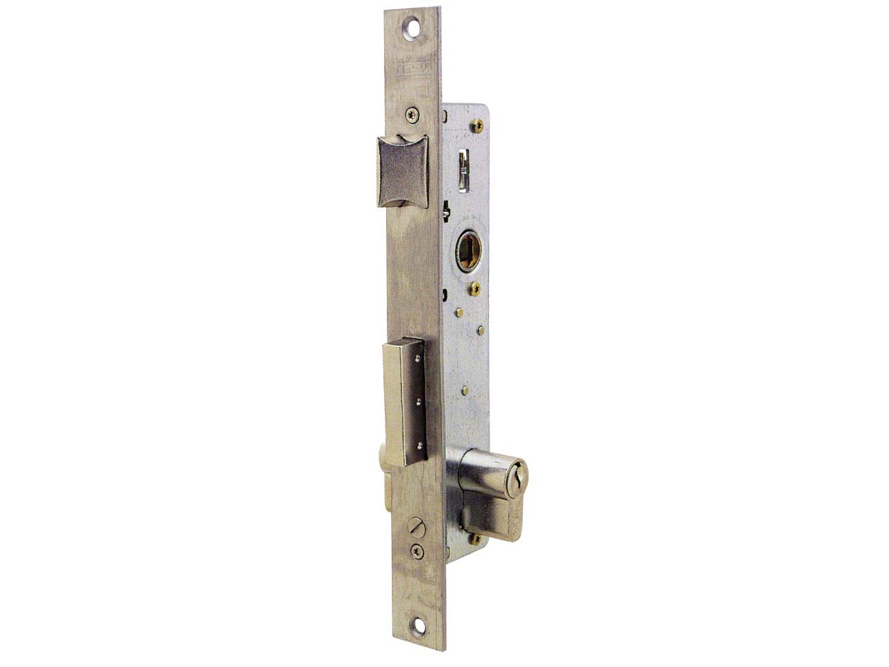 CERRADURA EMBUTIR SEGURIDAD METAL 2210E INOXIDABLE