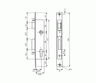 CERRADURA EMBUTIR SEGURIDAD METAL 2210E 20mm INOXIDABLE
