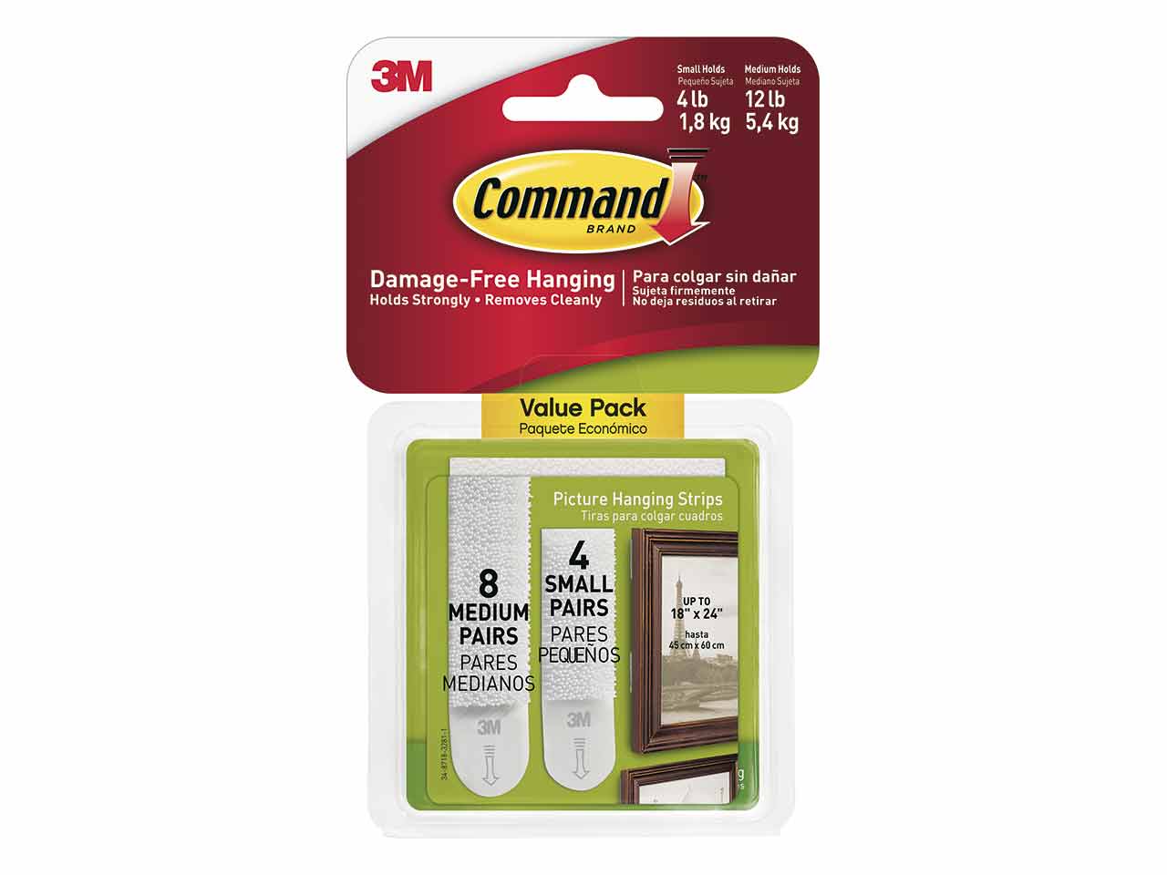 PACK TIRA COMMAND CUADROS (8 PEQUEÑAS+16 MEDIANAS)