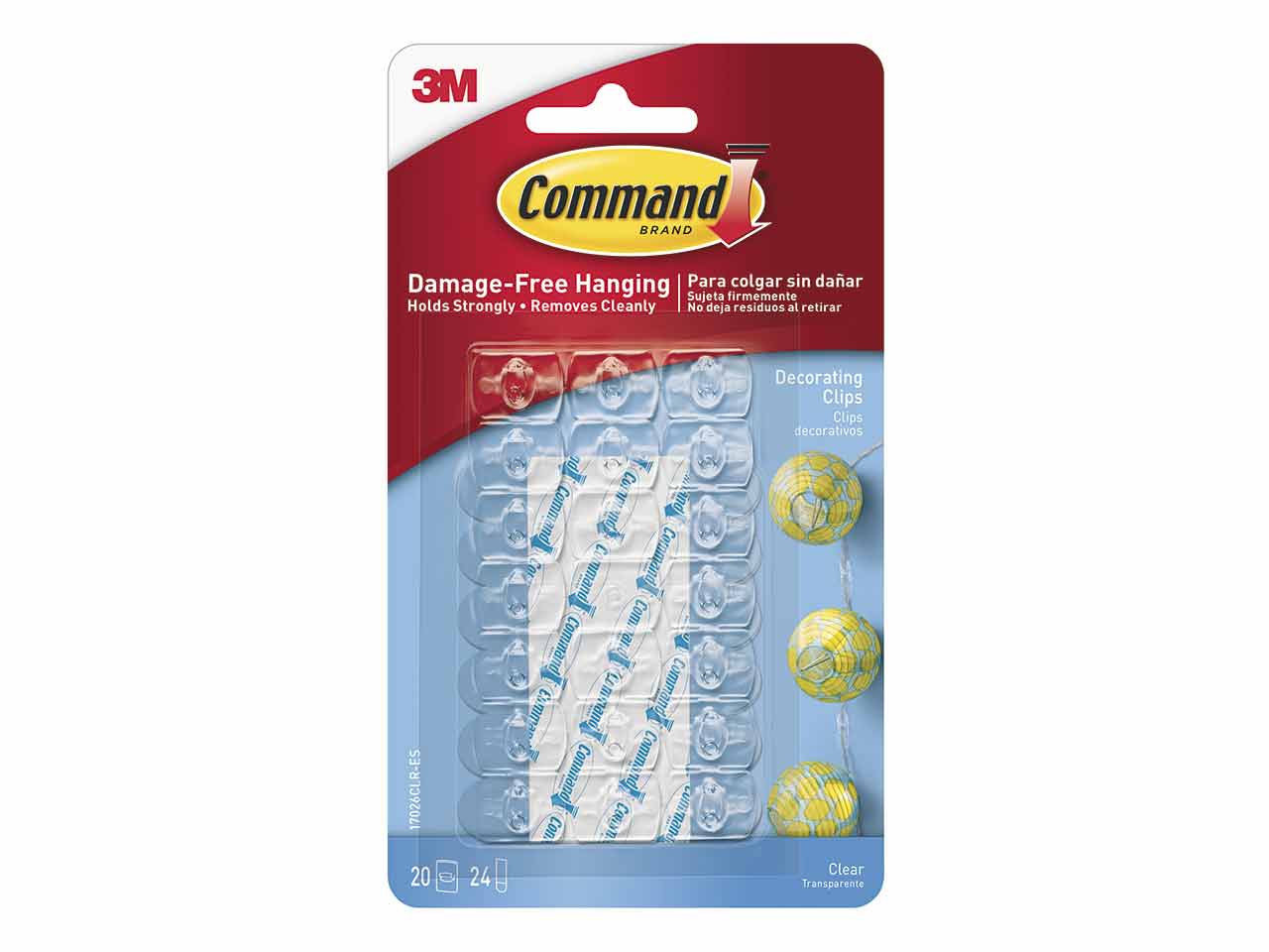 GANCHO COMMAND XS MINI TRANSPARENTE