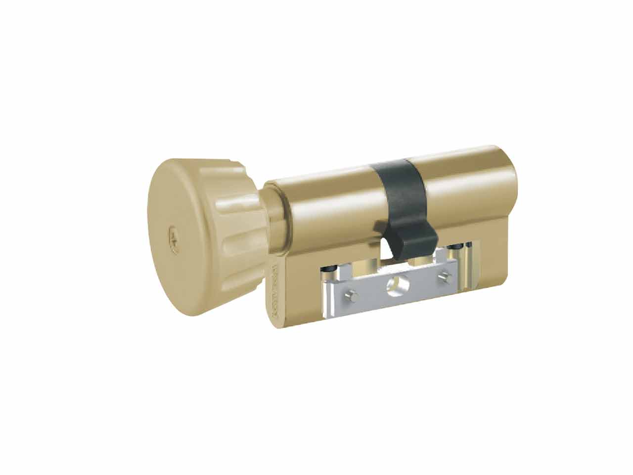 CILINDRO SEGURIDAD DORMAKABA ENTRO CON POMO LATÓN LAM MS R 15mm