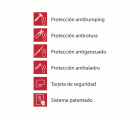 CILINDRO SEGURIDAD DORMAKABA ENTRO CON POMO LATÓN LAM MS R 15mm 30x30L
