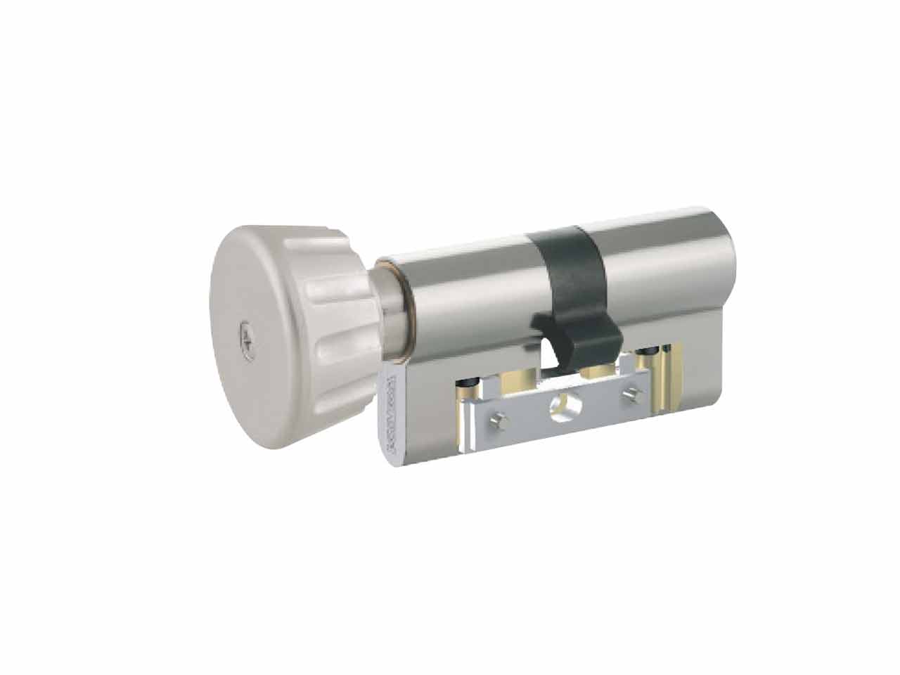 CILINDRO SEGURIDAD DORMAKABA ENTRO CON POMO NIQUEL LAM R 15mm