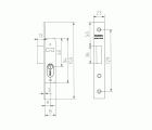 CERRADURA MCM EMBUTIR SEGURIDAD METAL 1549 11mm INOXIDABLE