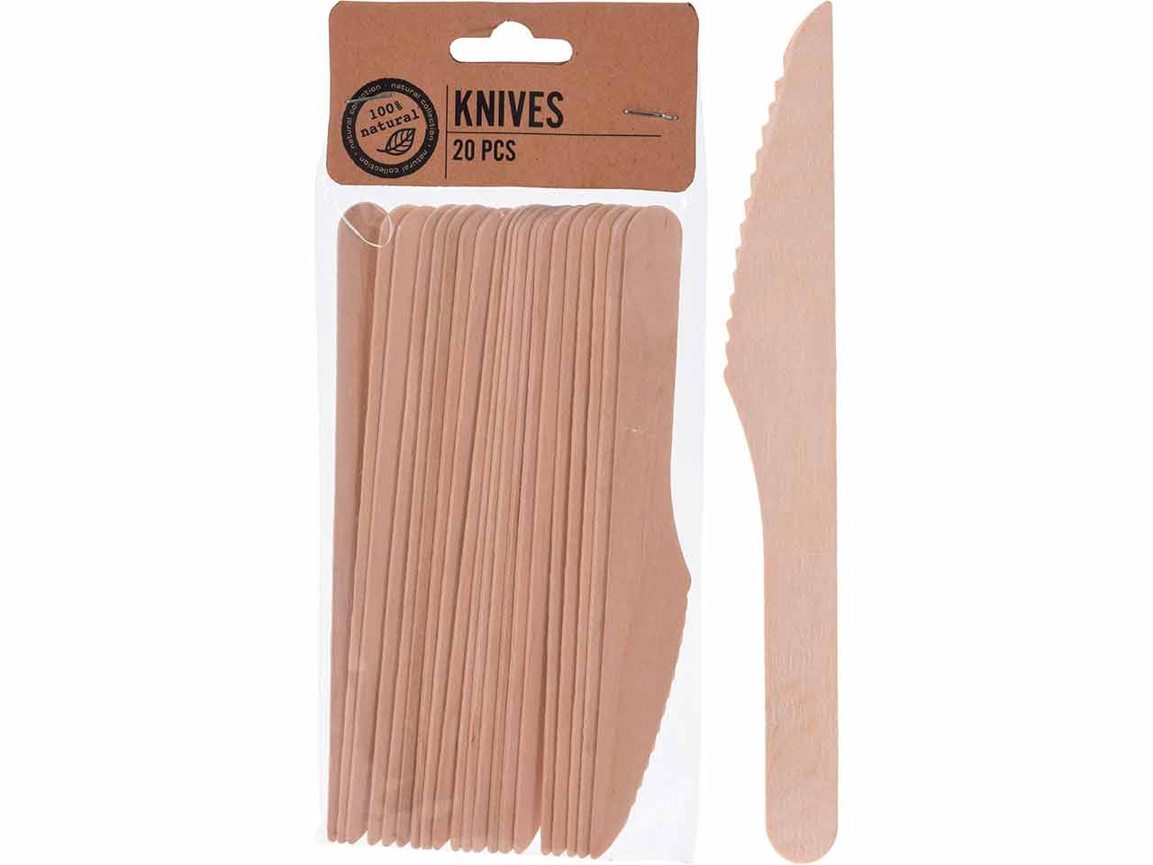 CUCHILLOS DE MADERA 20Uds