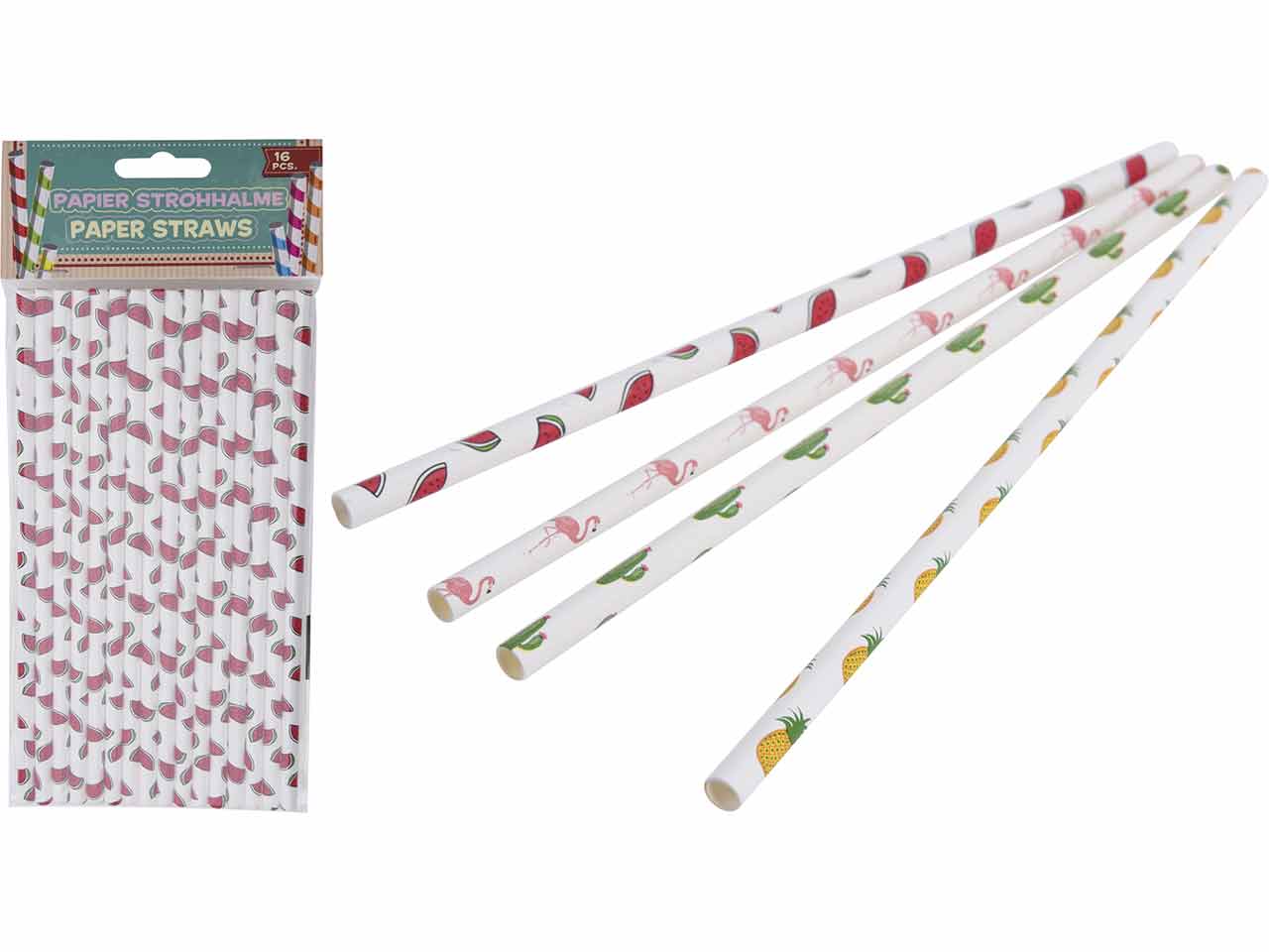 PAJITAS DE PAPEL 16Uds
