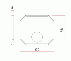 PLACA REFORZADA CROMADA SAG AACP0045