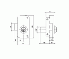CERRADURA SOBREPONER LINCE 5056C 60 DERECHA