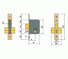 CERRADURA EMBUTIR MADERA LINCE 5811 35mm