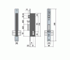 CERRADURA EMBUTIR METAL LINCE 5531 20mm