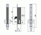 CERRADURA EMBUTIR METAL LINCE 5572 20mm