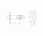 PICAPORTE TUBULAR MCM POMO 523 60mm LATON MATE