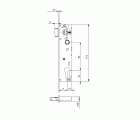 CERRADURA EMBUTIR SEGURIDAD METAL 2219BE 20mm NIQUELADO