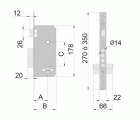 CERRADURA UCEM SEGURIDAD 2058 50HL CILINDRO 50 2000EP