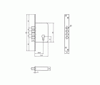 CERRADURA SEGUIRIDAD EMBUTIR MADERA EZCURRA 701B 50 ESMALTADO RECTO