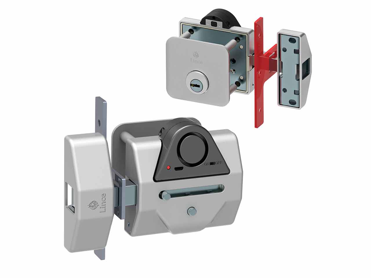 CERROJO SOBREPONER SEGURIDAD LINCE CON ALARMA PARA TRASTERO 7930RSATRAS