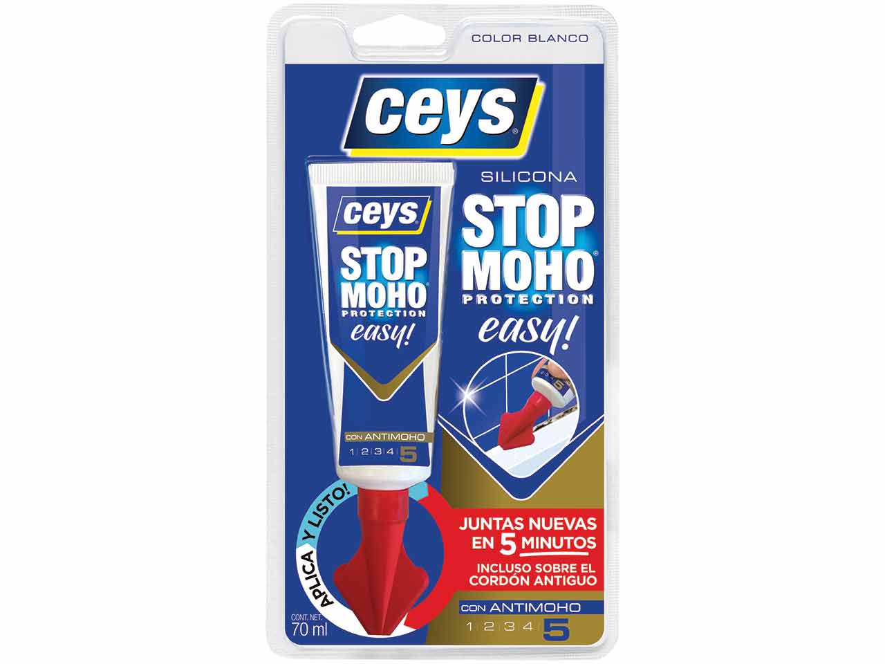 SILICONA BAÑOS Y COCINAS CEYS STOP MOHO EASY 70ml