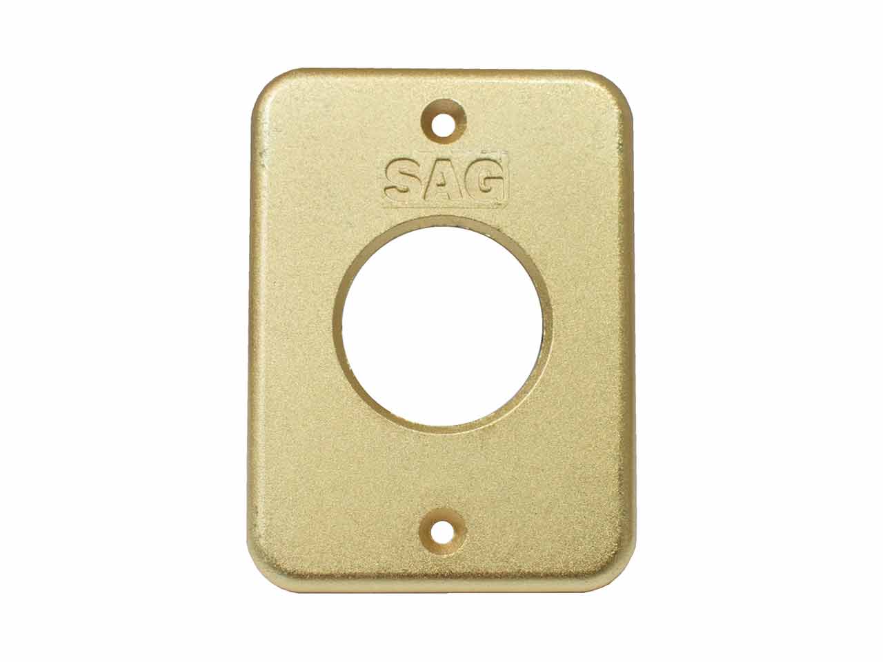 ESCUDO EMBELLECEDOR CERROJO SAG LATONADO + TORNILLOS AACP0103