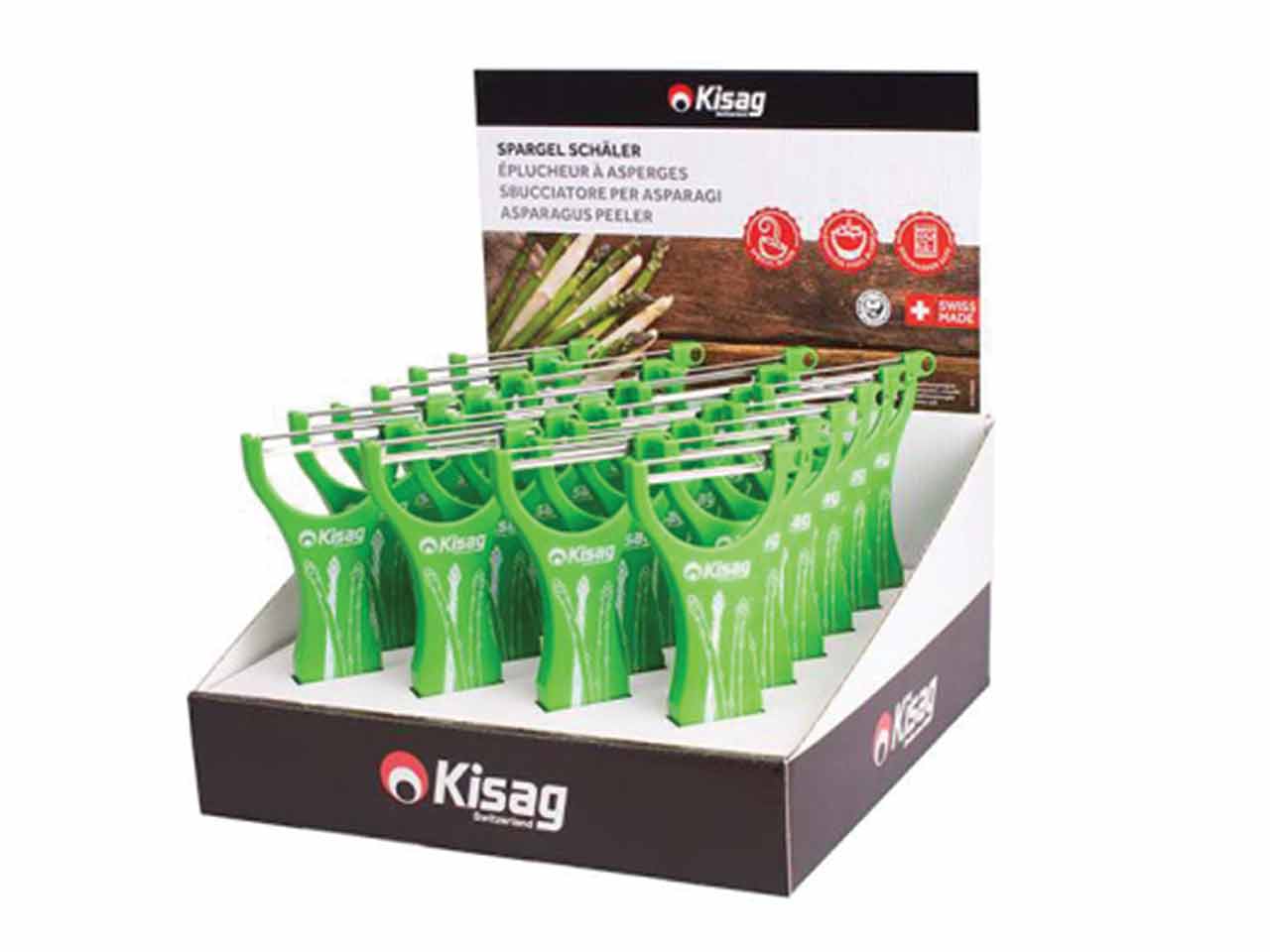 EXPOSITOR PELADOR ESPARRAGOS KISAG 24Uds