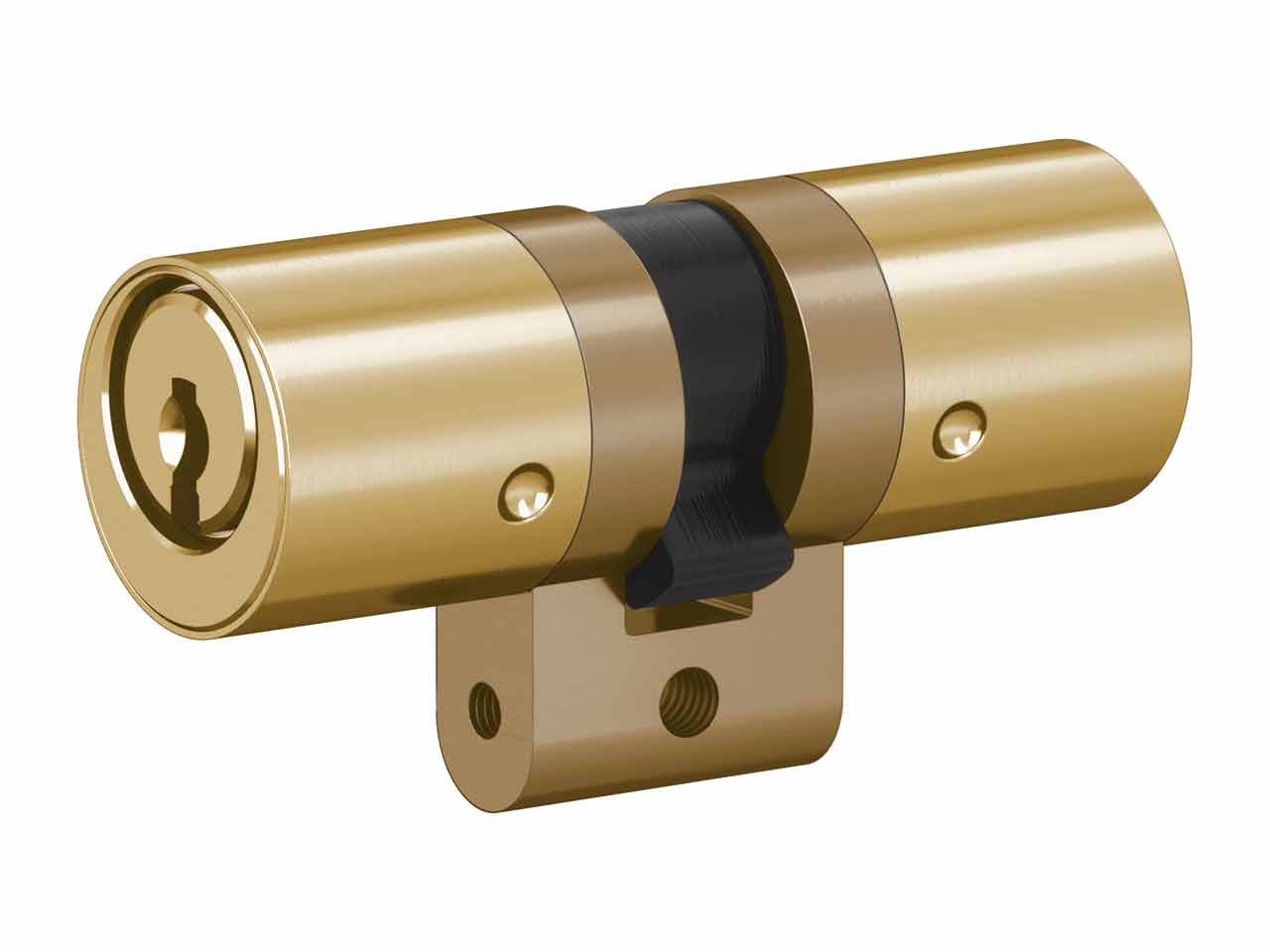 CILINDRO SEGURIDAD DORMAKABA ENTRO PERFIL SUIZO LEVA R 15mm LATÓN