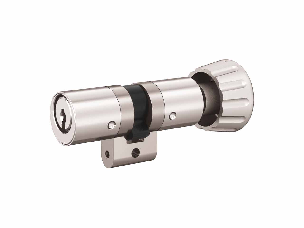 CILINDRO SEGURIDAD DORMAKABA ENTRO PERFIL SUIZO LEVA R 15mm NIQUEL BOTÓN