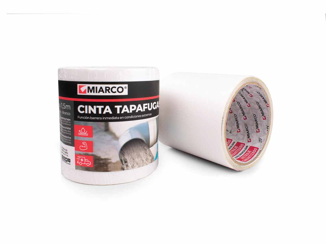 CINTA ADHESIVA POLIURETANO TAPAFUGAS BLANCA