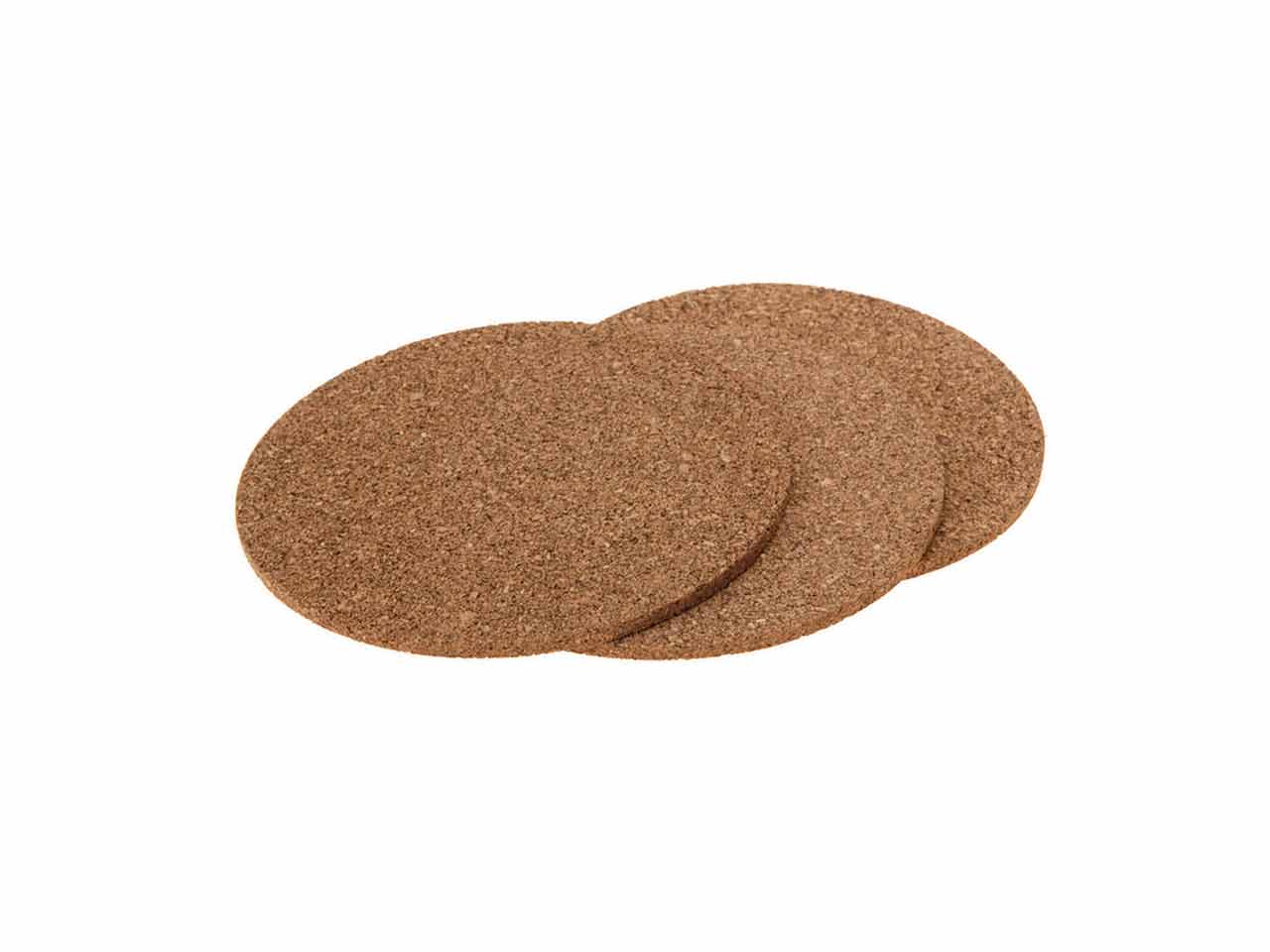 SALVAMANTEL DE CORCHO REDONDO 3uds Ø195x6mm