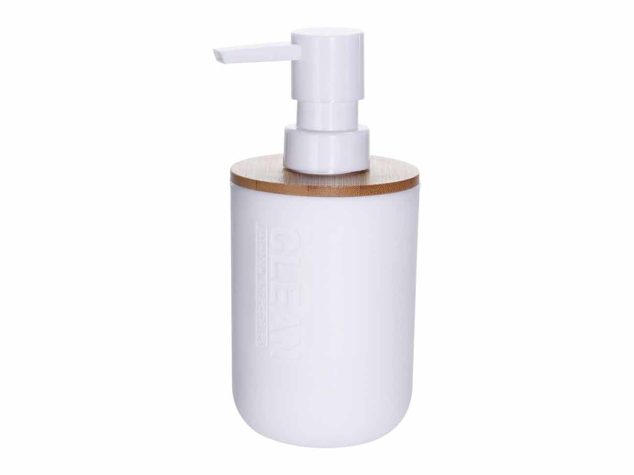 DISPENSADOR JABON BLANCO Y BAMBU 300ml