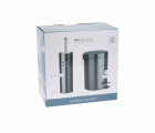 SET BAÑO PAPELERA CON PEDAL 3 LITROS Y ESCOBILLA WC ACERO INOXIDABLE