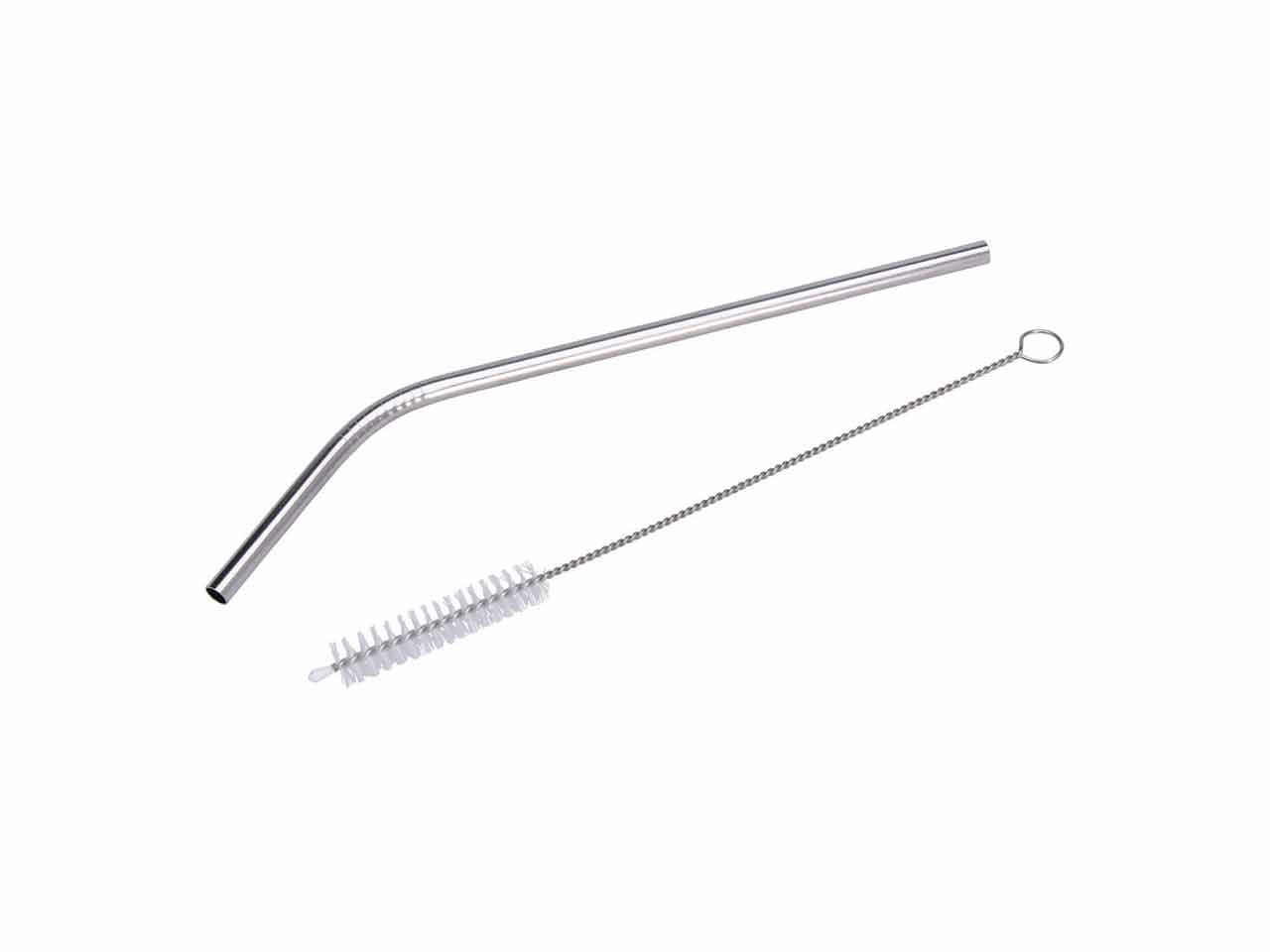 PAJITAS DE ACERO INOXIDABLE 4UDS CON CEPILLO