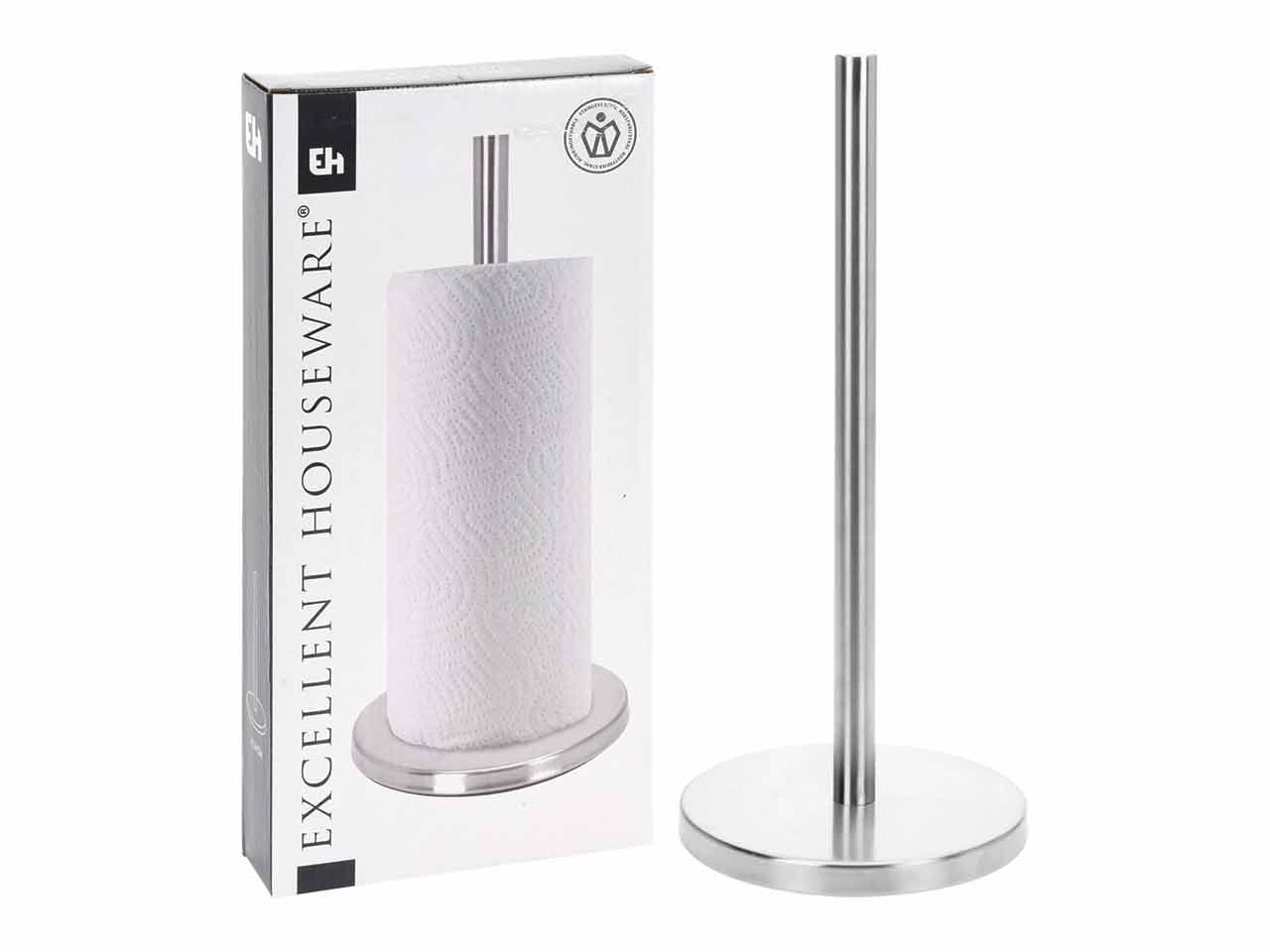 PORTARROLLOS DE COCINA ACERO INOXIDABLE MATE 155x340mm
