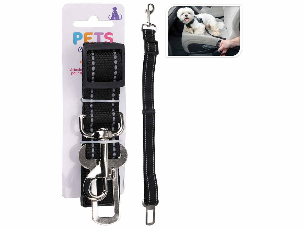 CINTURON DE PERRO PARA COCHE 55x25mm