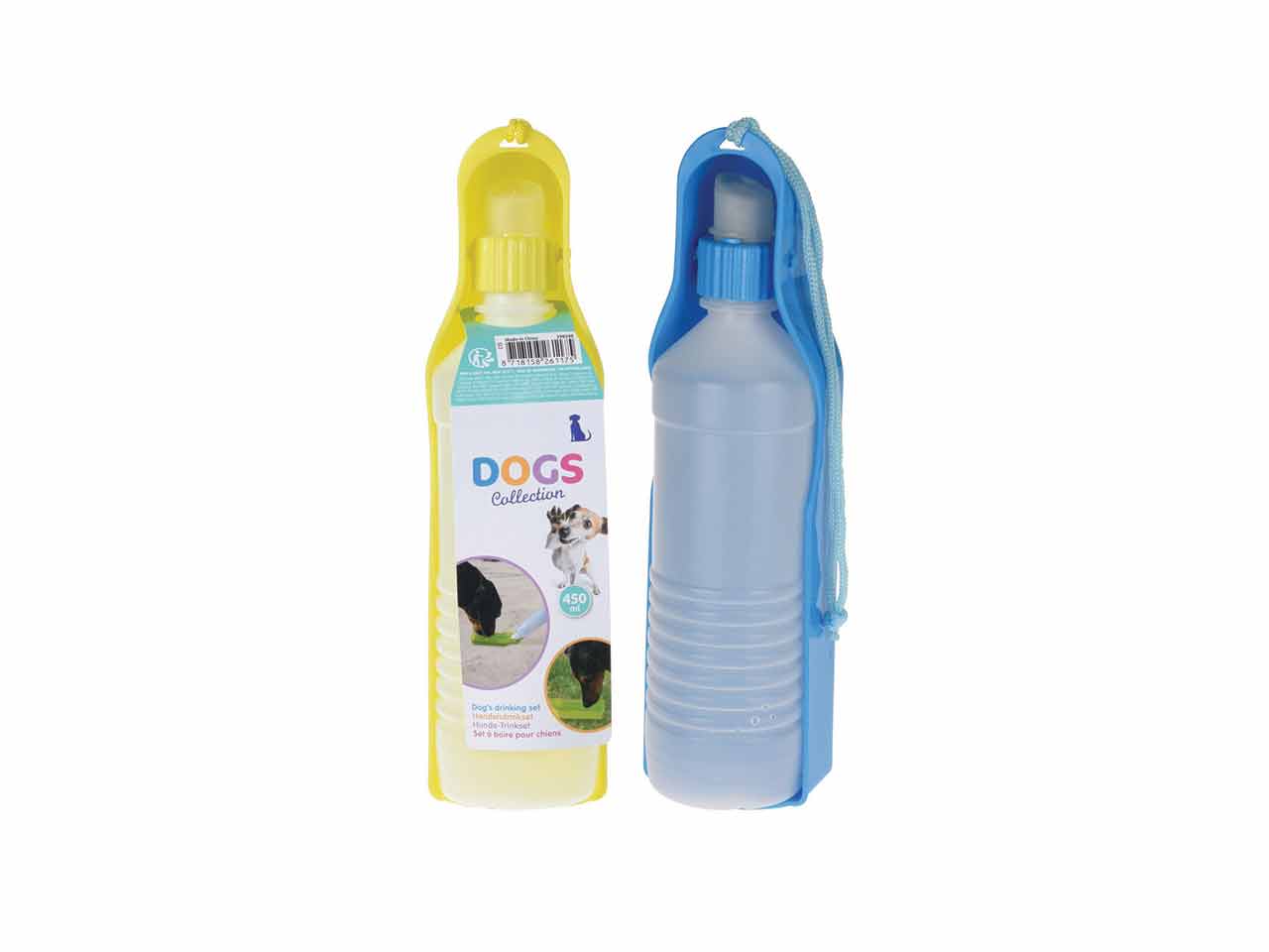BOTELLA BEBEDERO PORTATIL MASCOTA 450ml